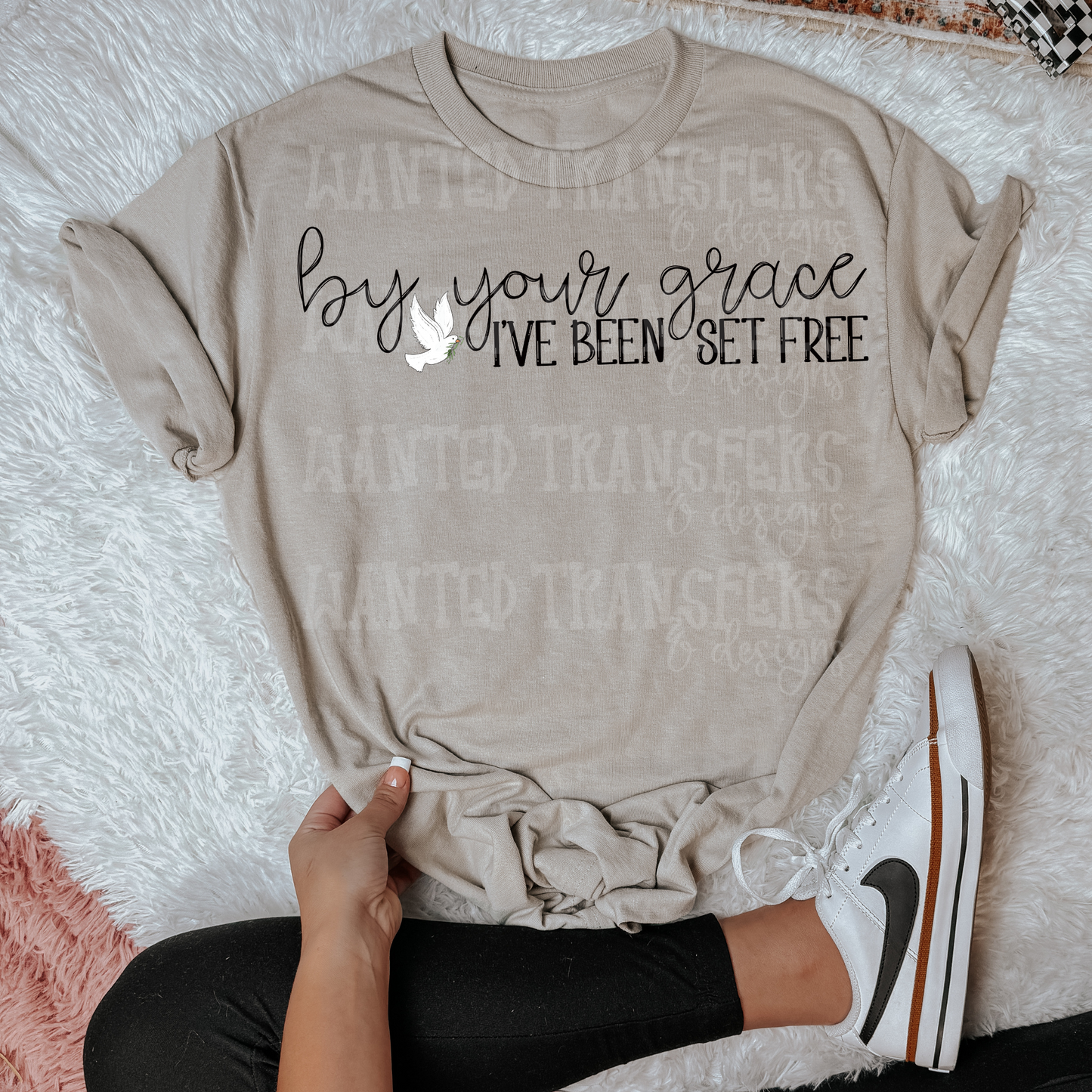 By Your Grace Dove (Black) Exclusive Sublimation Transfer