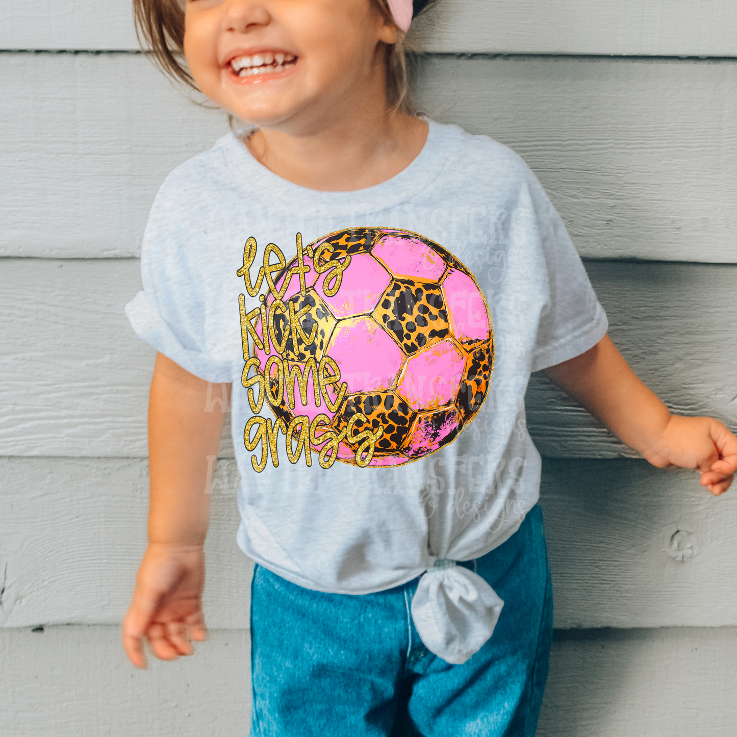 Glitter Soccer Kick Grass Exclusive Sublimation Transfer