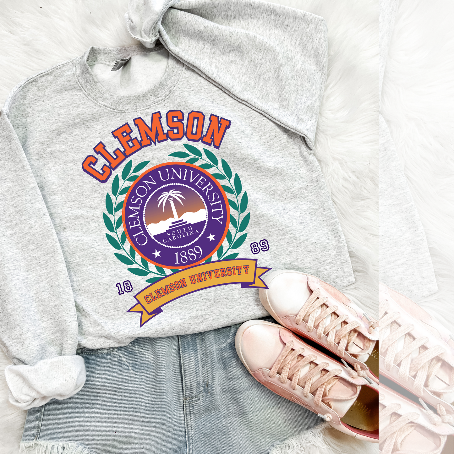 Clemson Vintage Stadium DTF Transfer