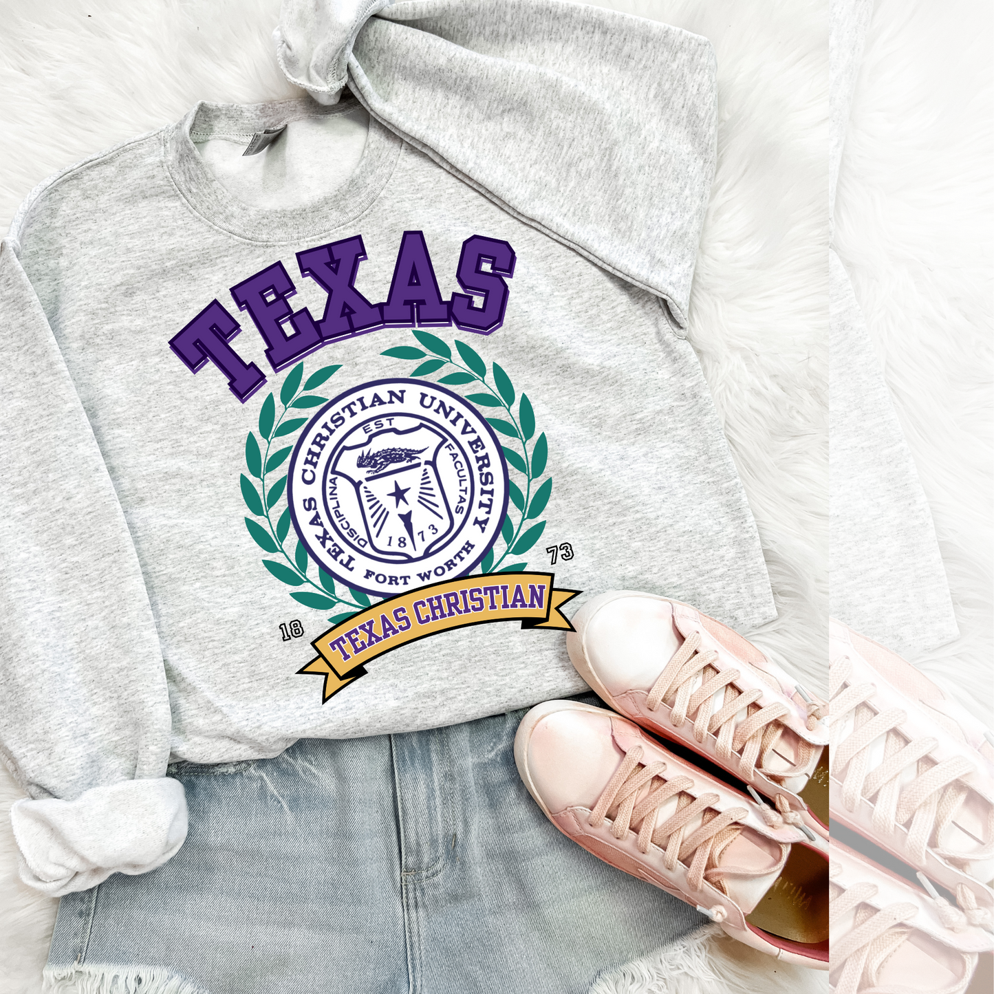 Texas C Vintage Stadium DTF Transfer