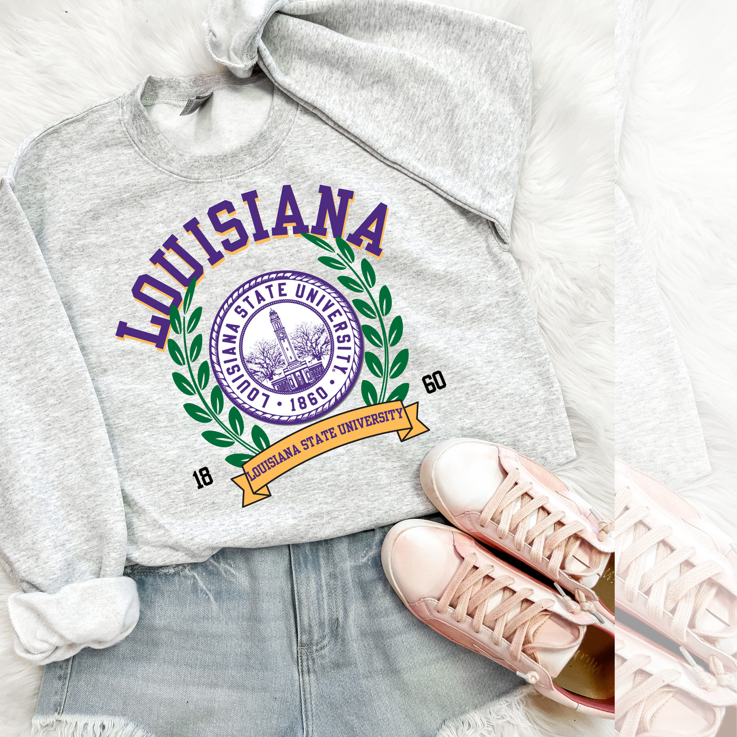 Louisiana Vintage Stadium DTF Transfer