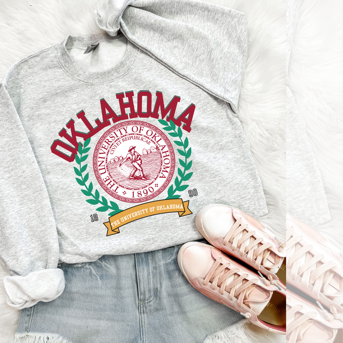 Oklahoma Vintage Stadium DTF Transfer