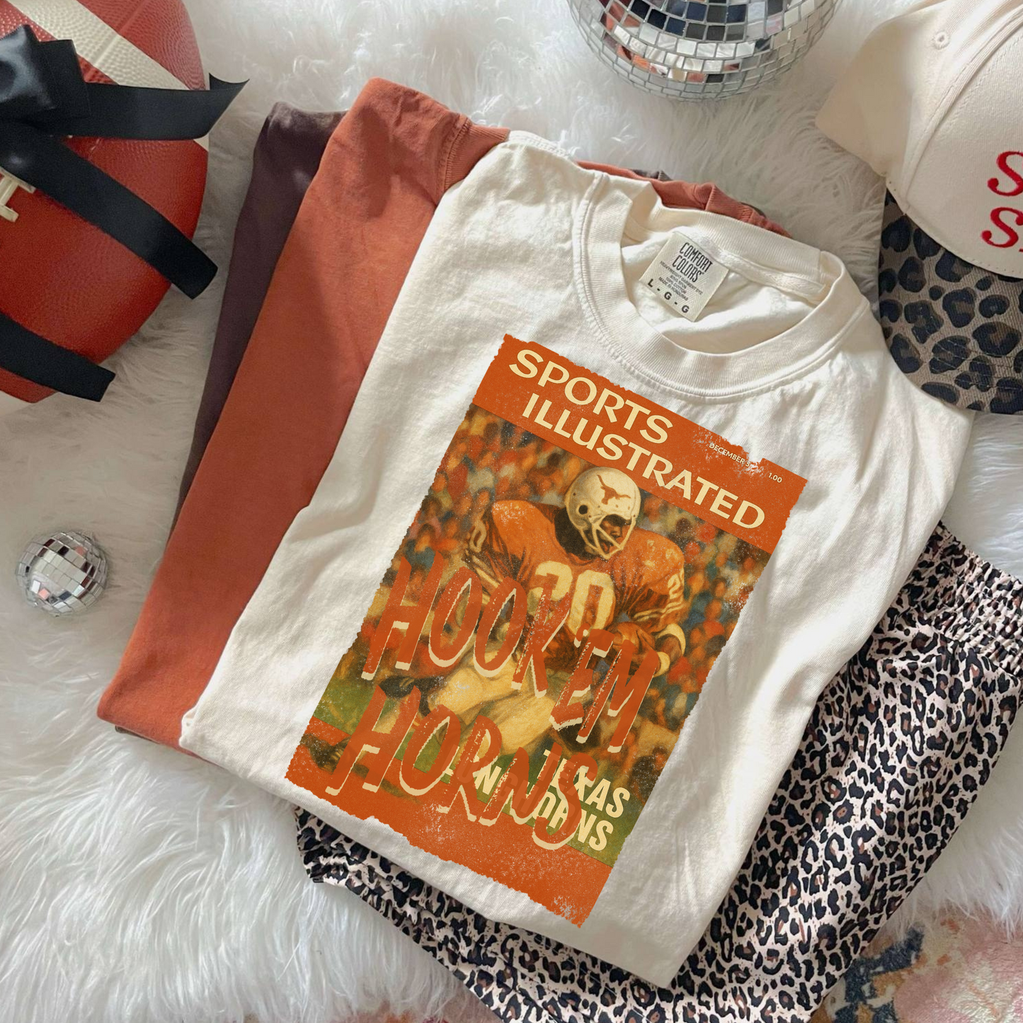 Magazine Cover Hook Em Horns DTF Transfers