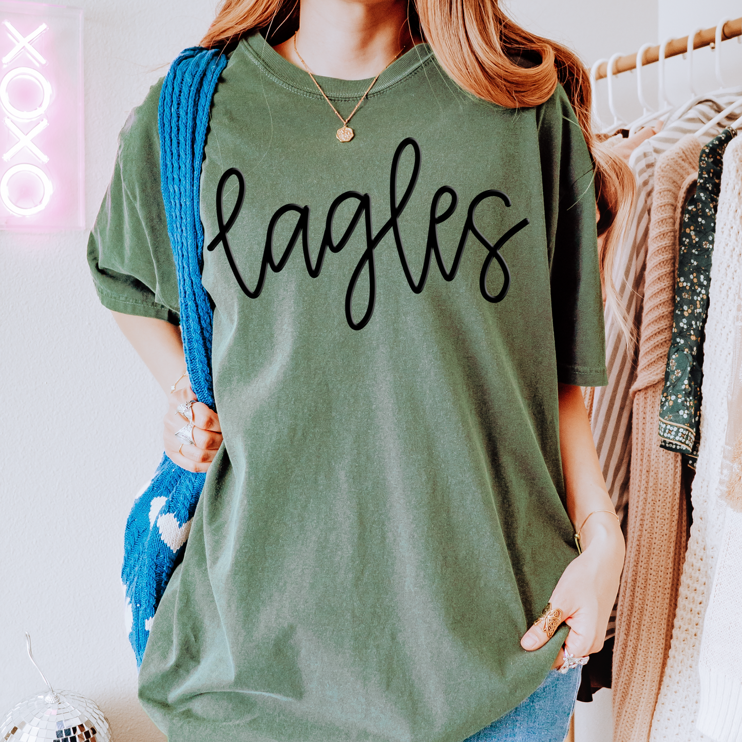 Eagles School Spirit Puff Screen Print Transfer