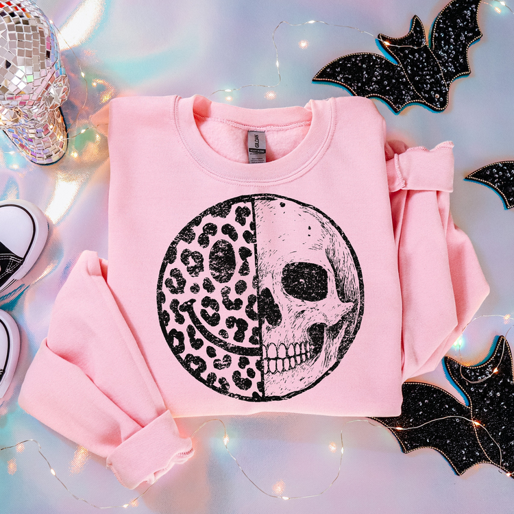 Spooky Face Mashup Single Color Screen Print Transfer