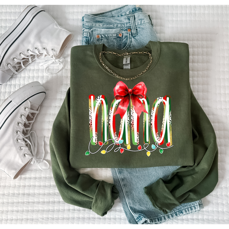 Nana Christmas Lights DTF Transfer