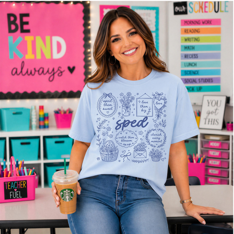 SPED Whimsical Doodles DTF Transfer