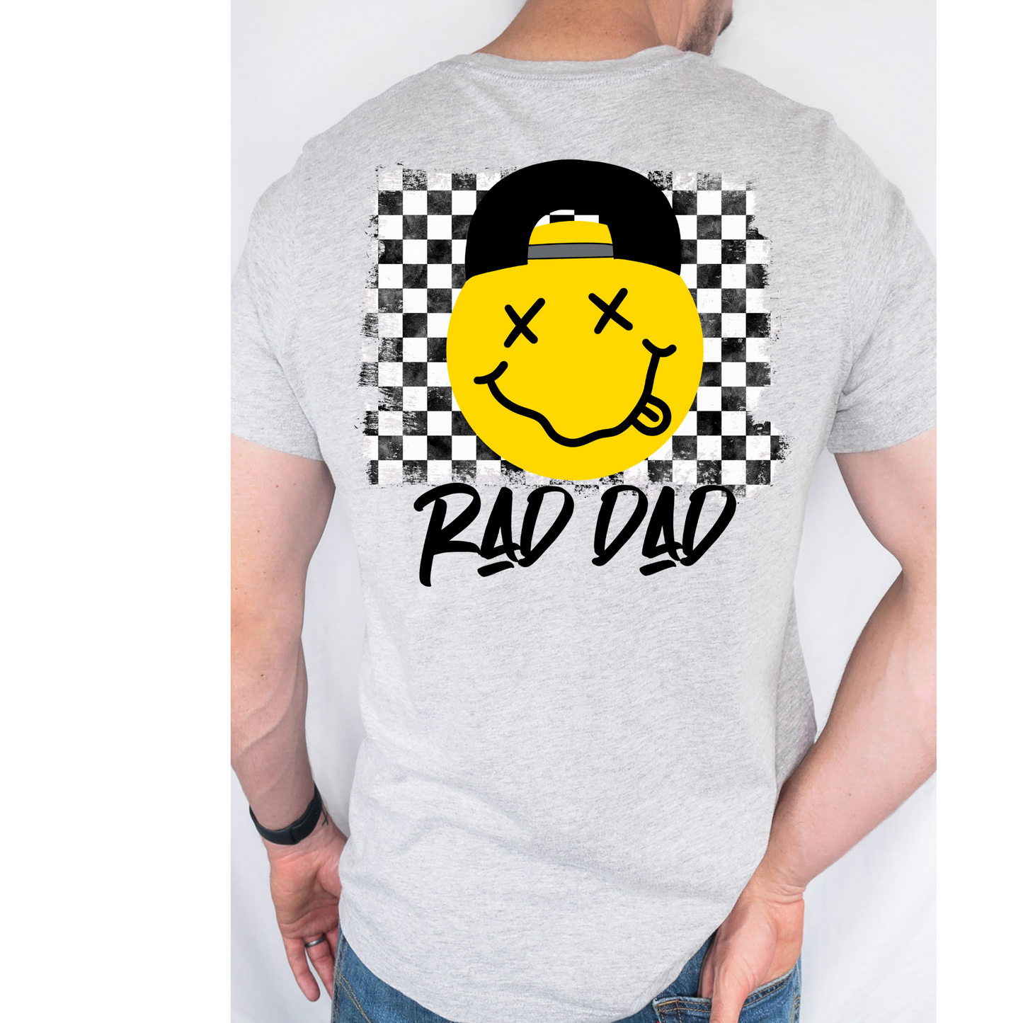 Rad Dad Checkered Retro DTF Transfer