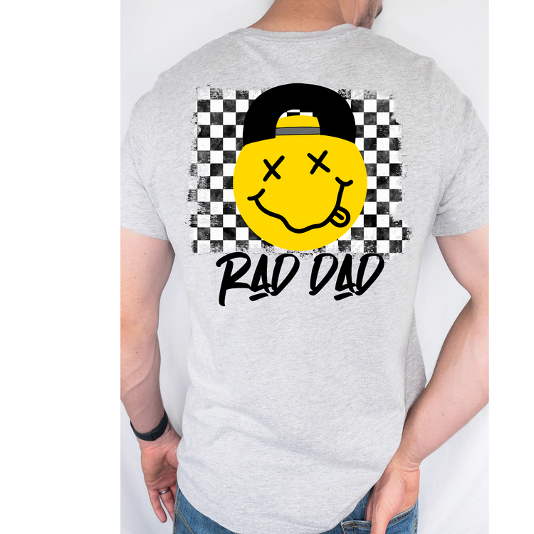 Rad Dad Checkered Retro DTF Transfer
