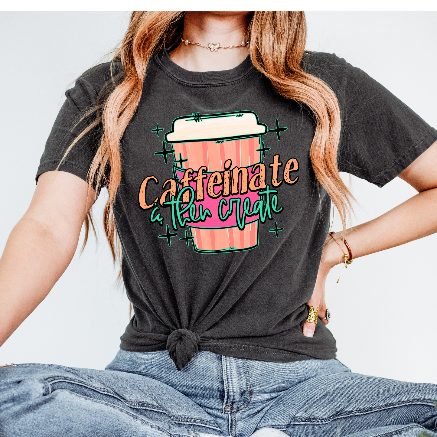 Caffeinate and then Create 4 DTF Transfer