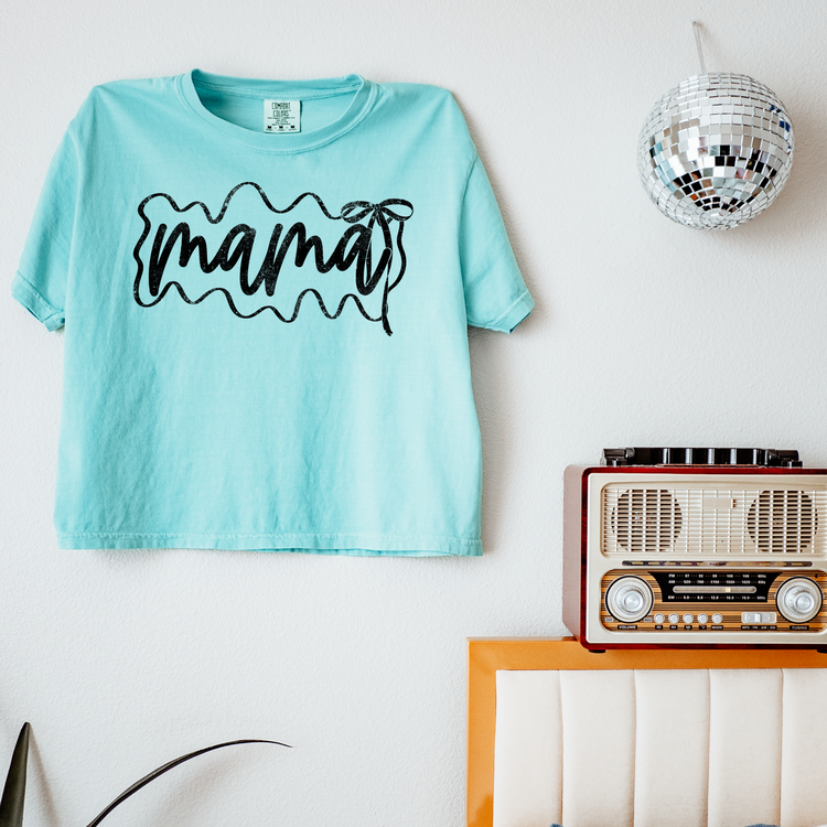 Minimalist Coquette Mama Black Font DTF Transfer