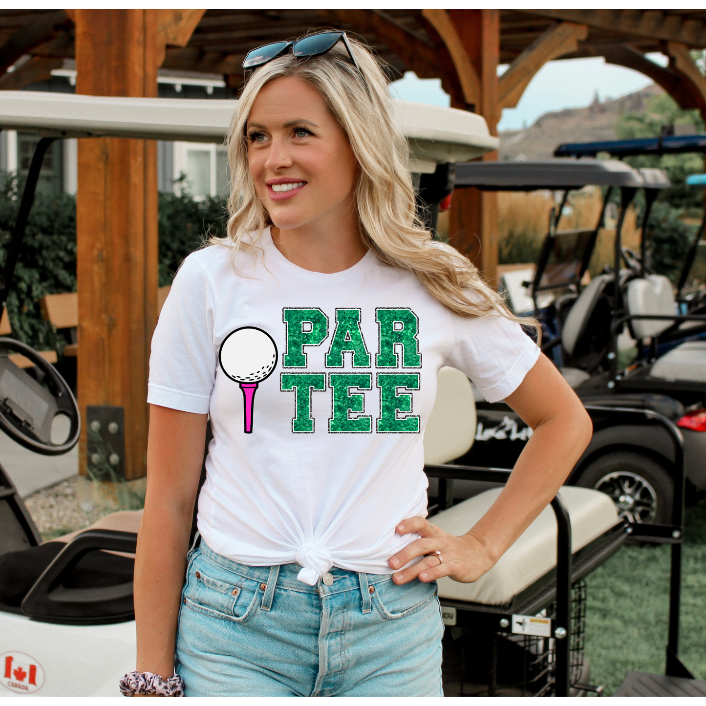 Par Tee Faux Glitter Golf DTF Transfer