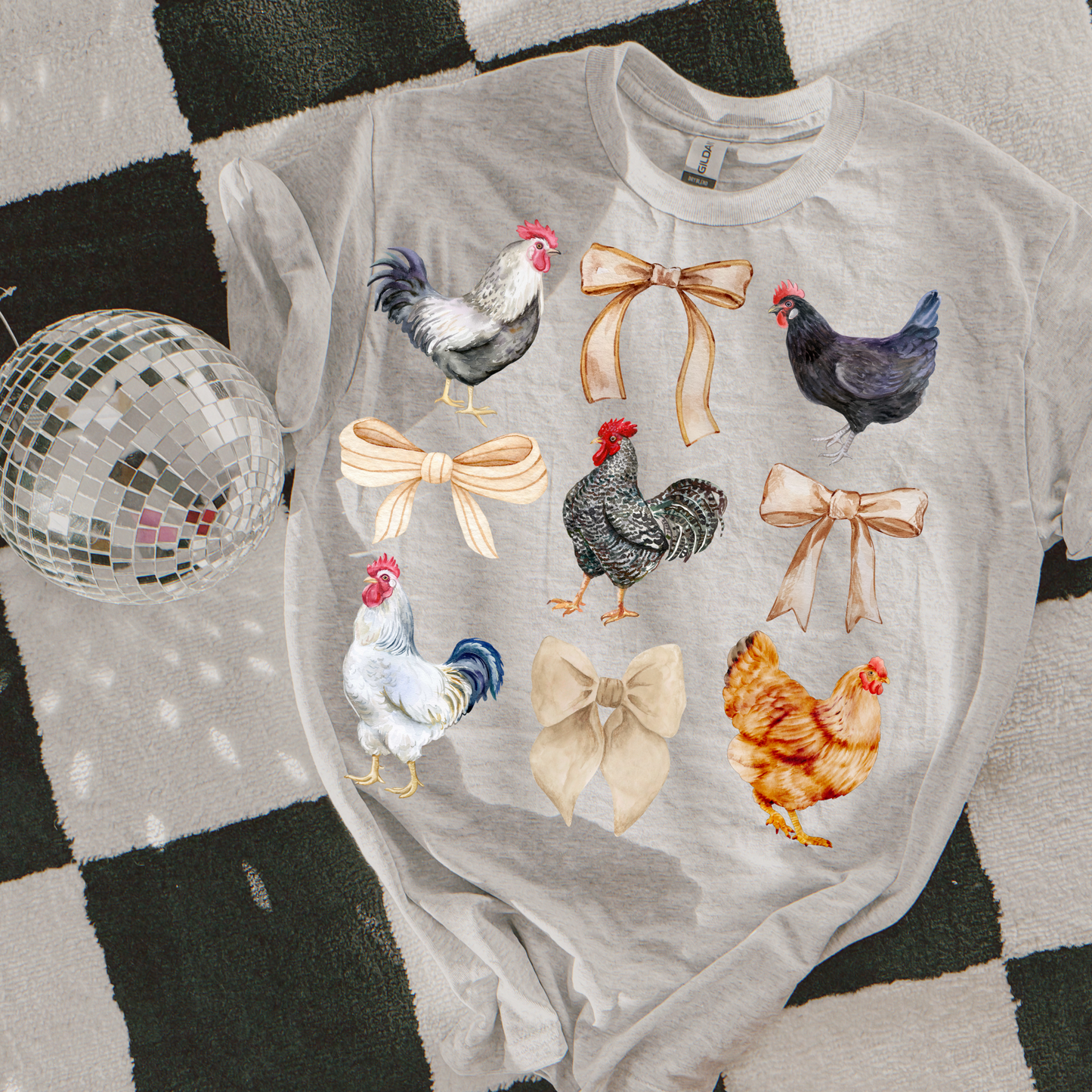 Chicken Coquette DTF Transfer