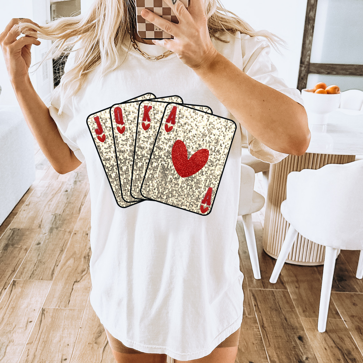 Deck of Cards Faux Sequin DTF Transfer