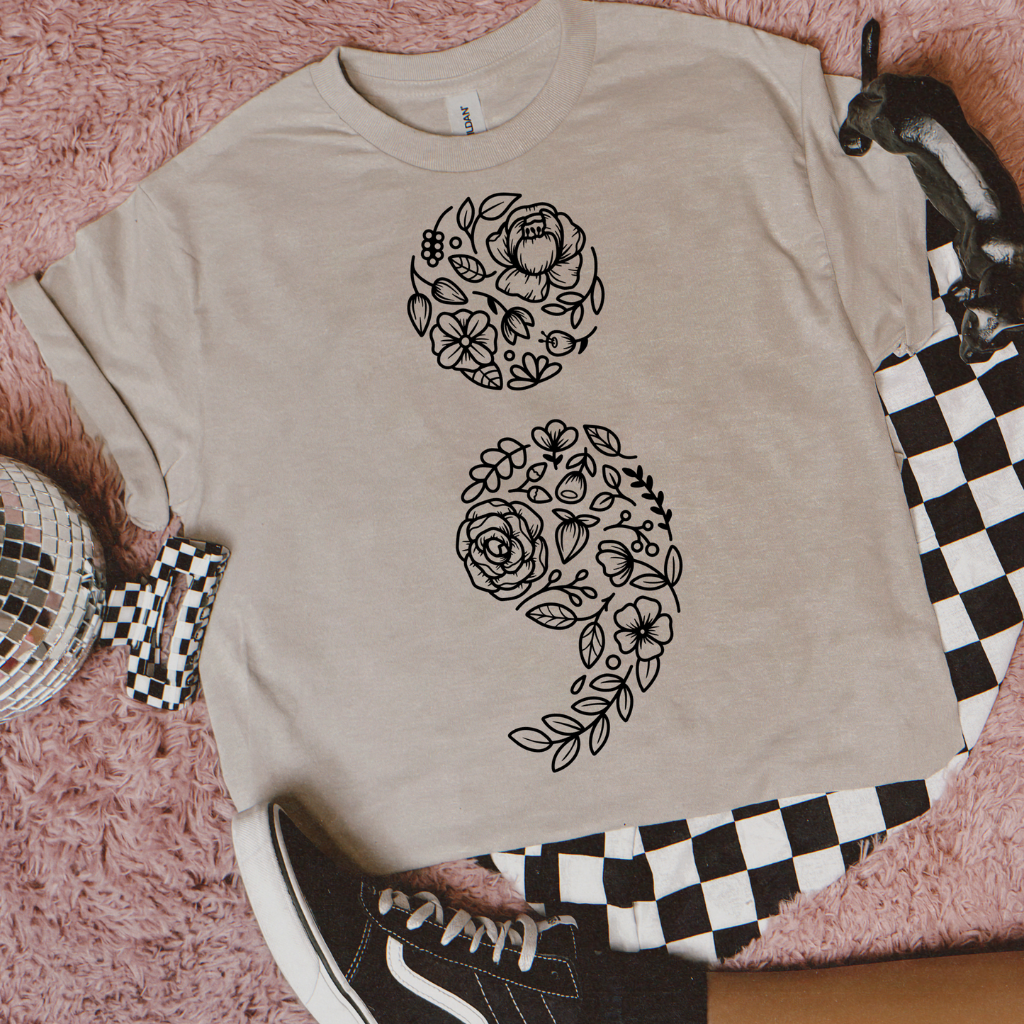 Semicolon Doodles Awareness DTF Transfer