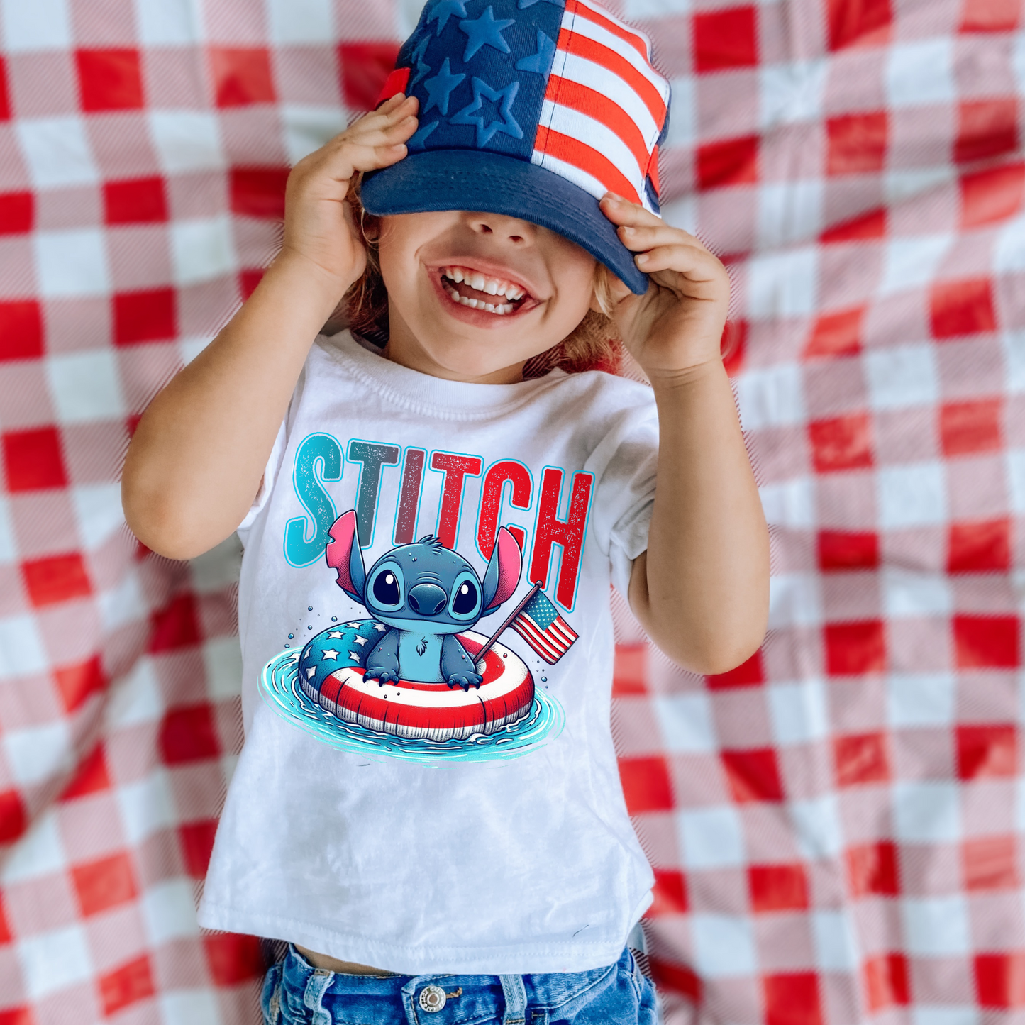 Blue 4th of July DTF Transfer