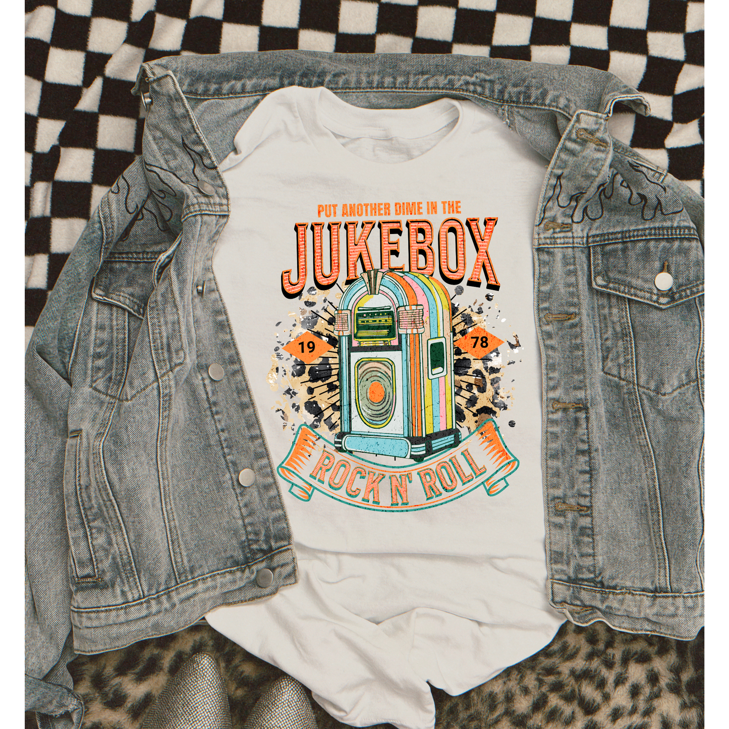 Rock N' Roll Jukebox DTF Transfer