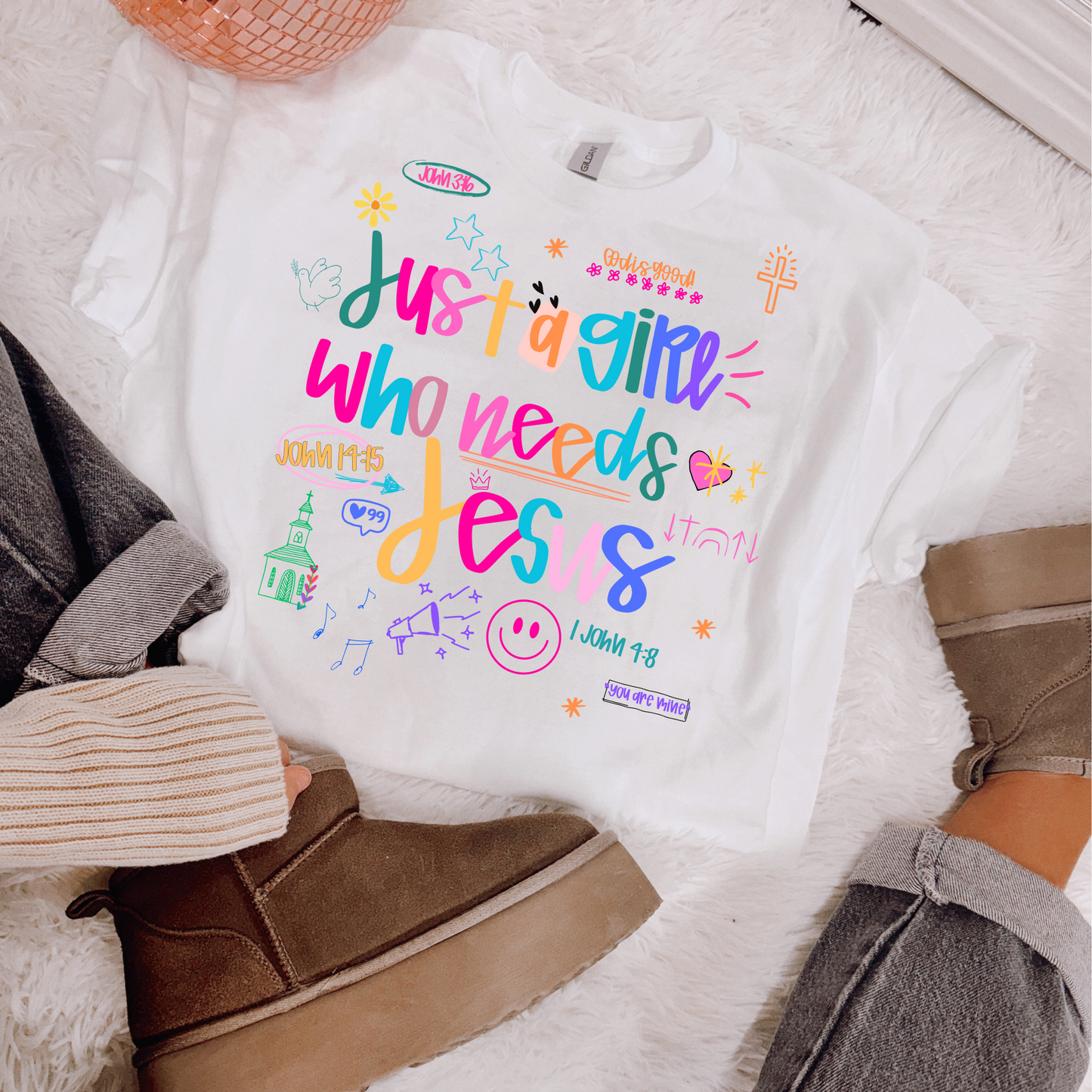 Just a Girl Who Needs Jesus Faith DTF Transfer