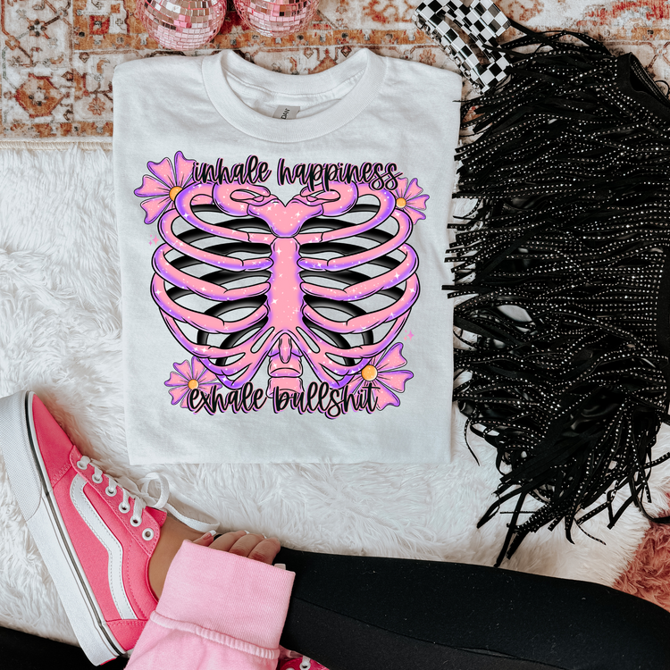 Inhale Happiness Skelly PNG Digital Download