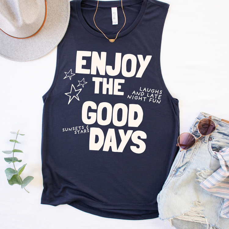 Enjoy the Good Days Summer Single Color Screen Print Transfer