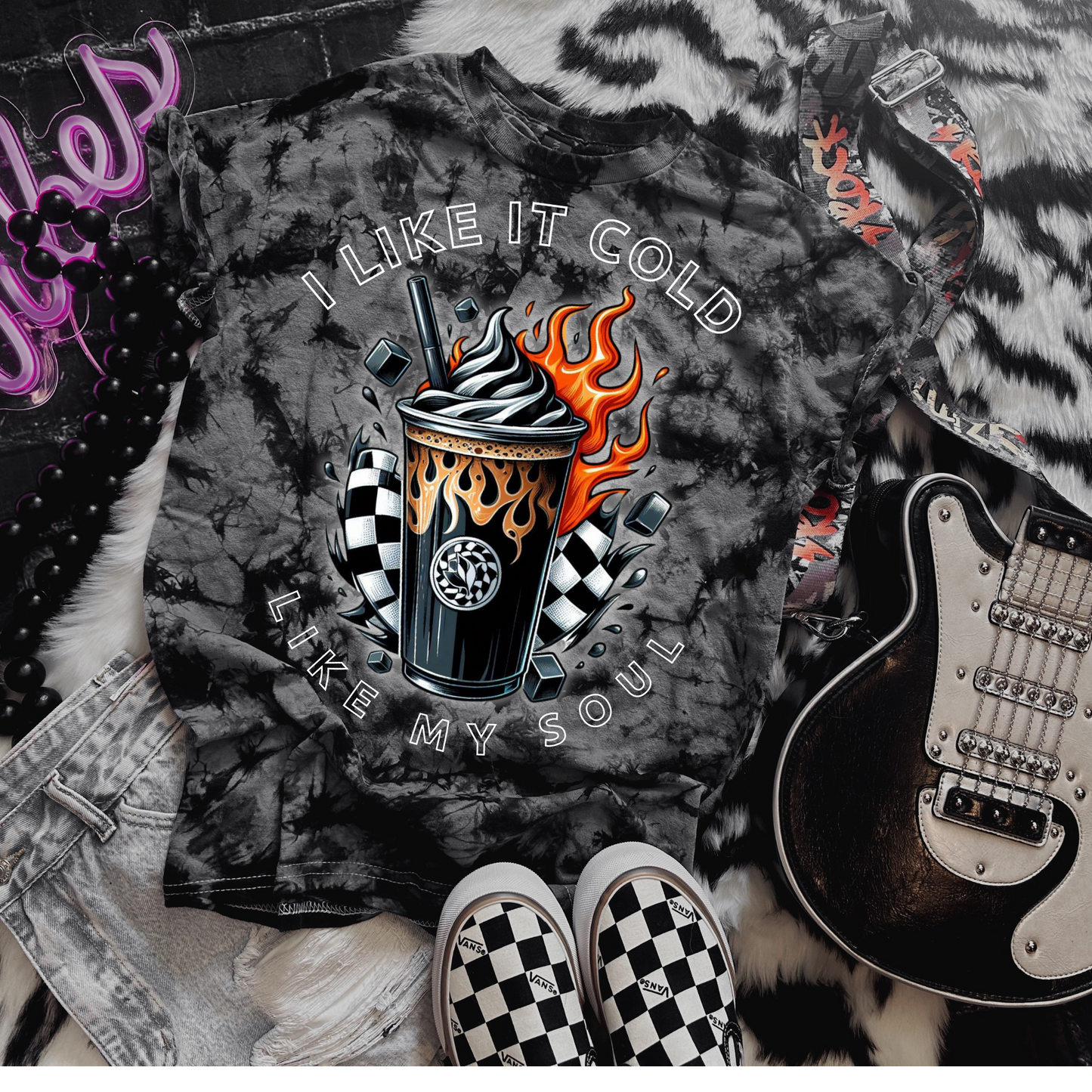 I Like it Cold Like my Soul White Font DTF Transfer