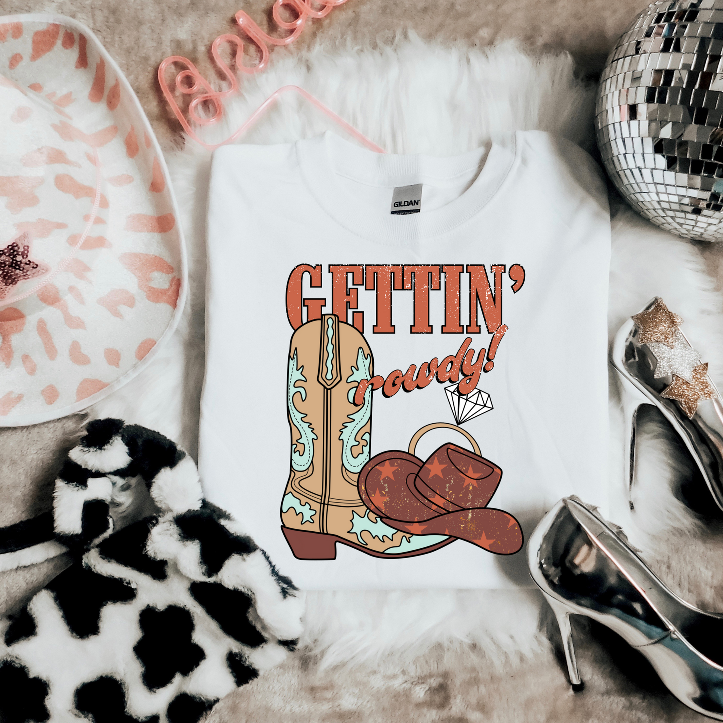 Gettin' Rowdy Bachelorette Party Western DTF Transfer