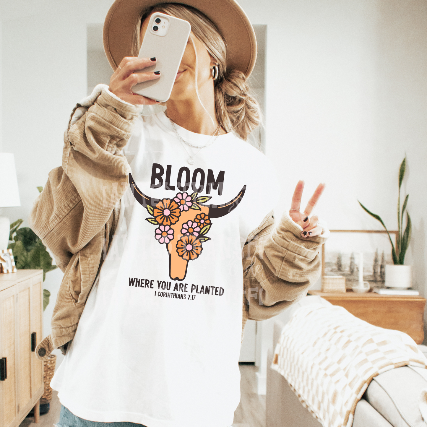 Bloom Cow Skull Exclusive Sublimation Transfer