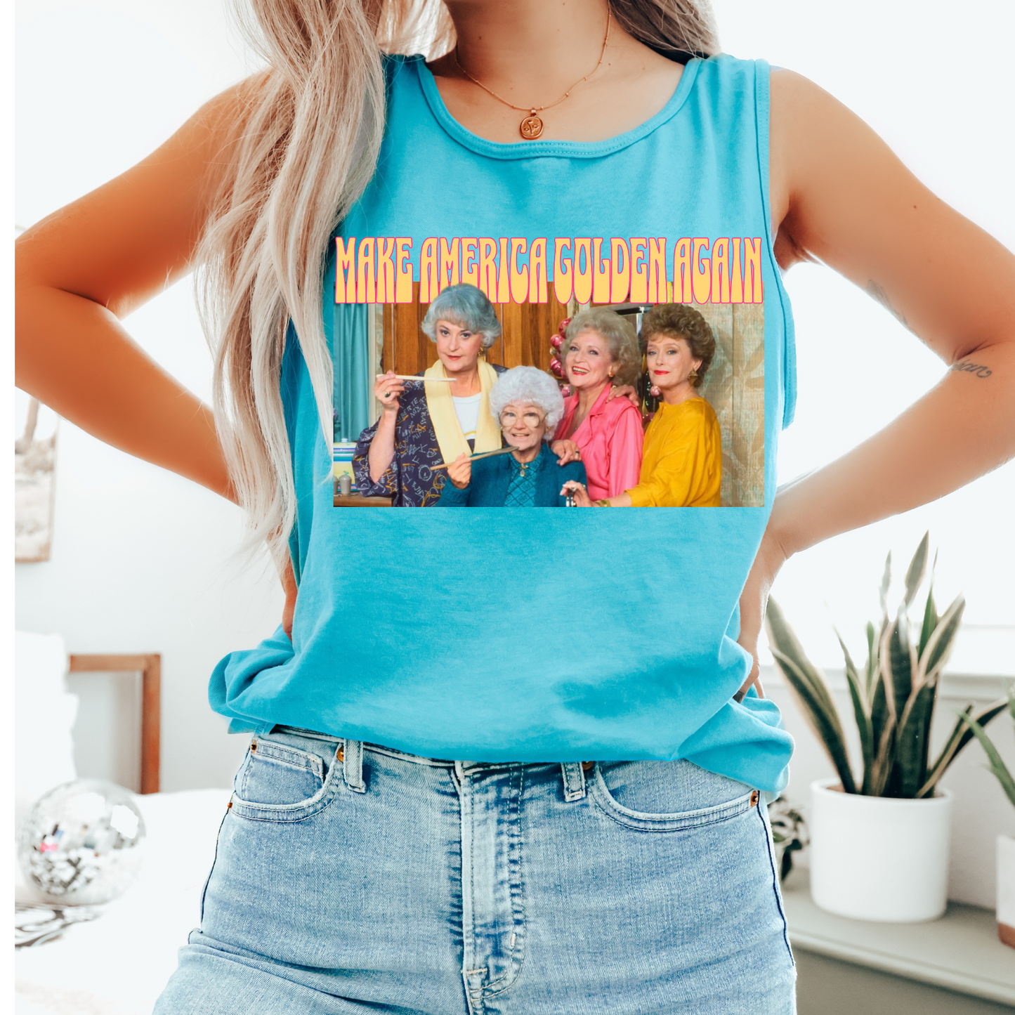 Golden MAGA DTF Transfer