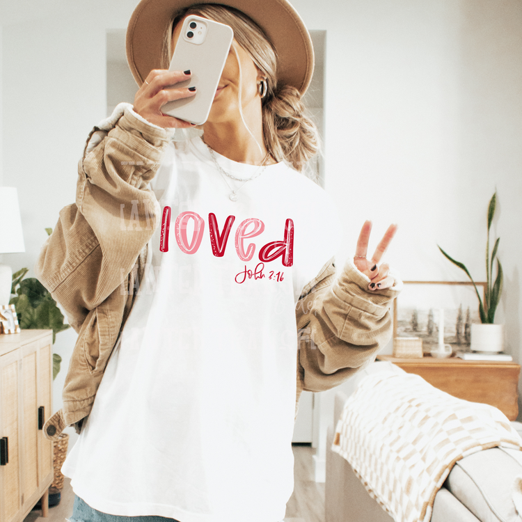 Loved John 3:16 Exclusive Sublimation Transfer