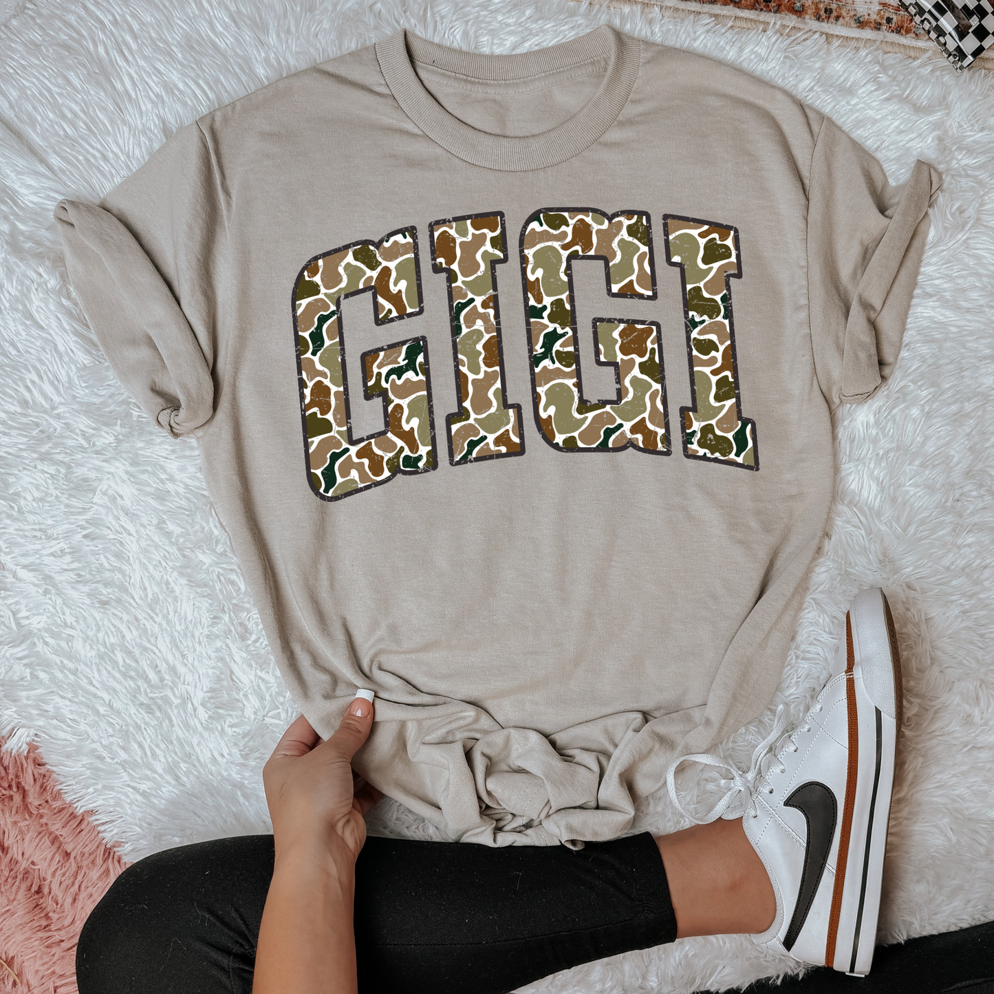 Camo Gigi DTF Transfer