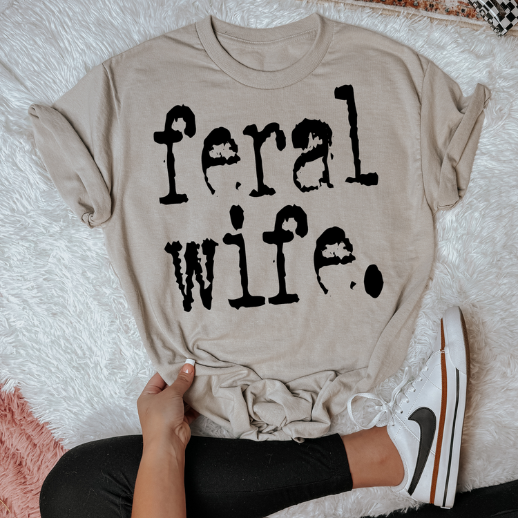 Feral Wifey Typography Screen Print Transfer