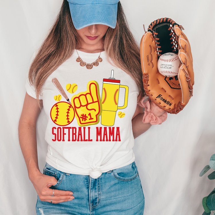 #1 Softball Mama DTF Transfer