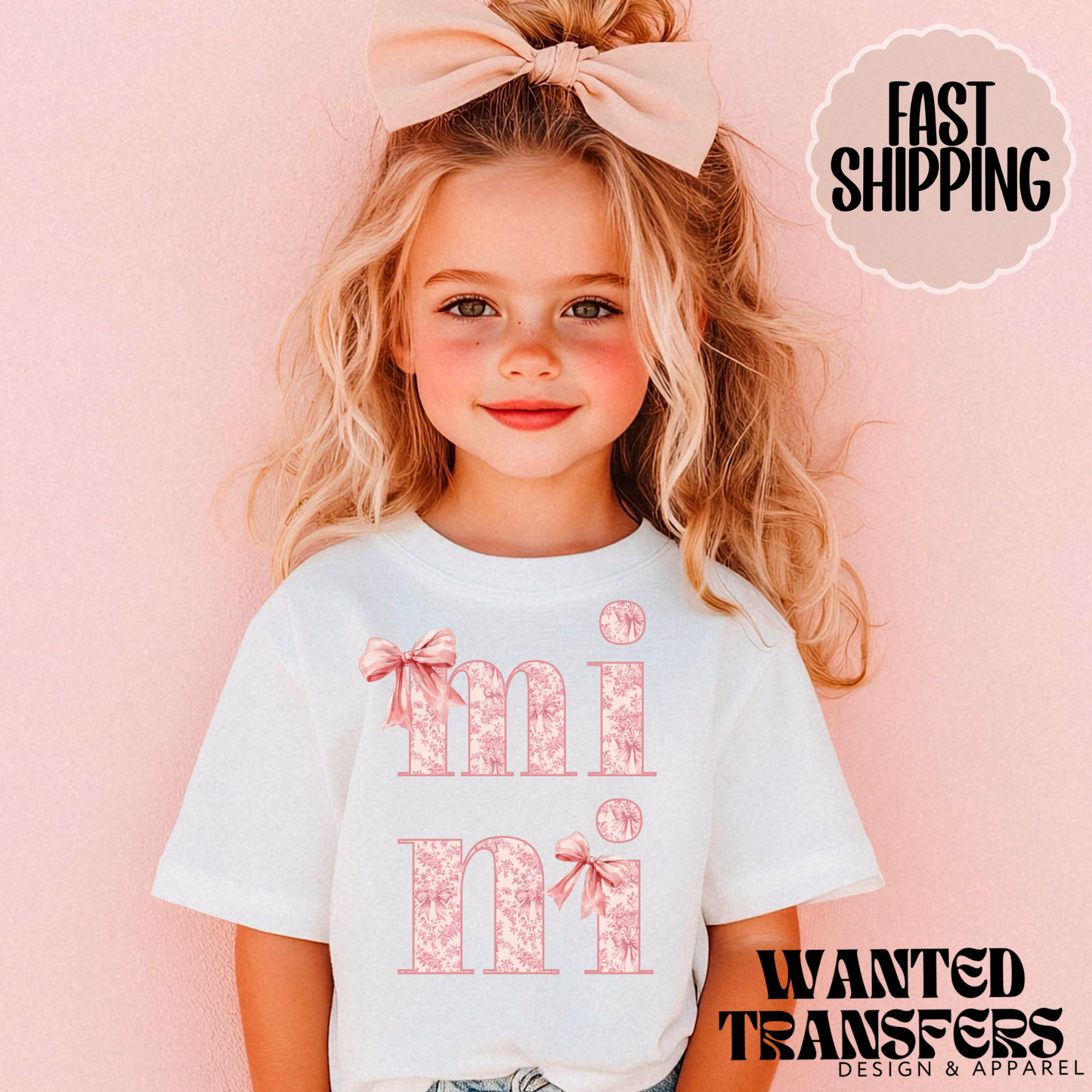 Pink Floral Mini DTF Transfer