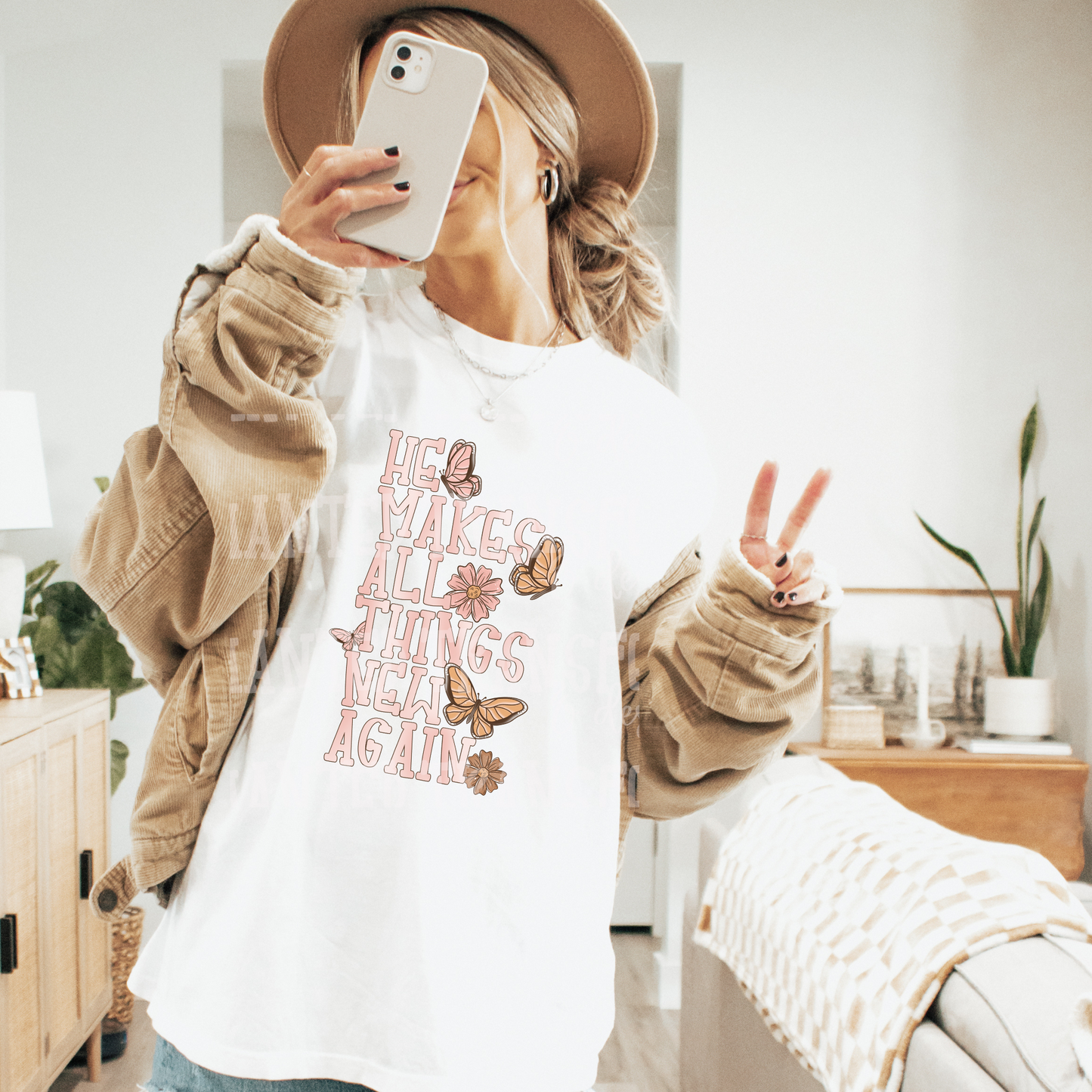 He Makes All Things New Again Butterflies Exclusive Sublimation Transfer