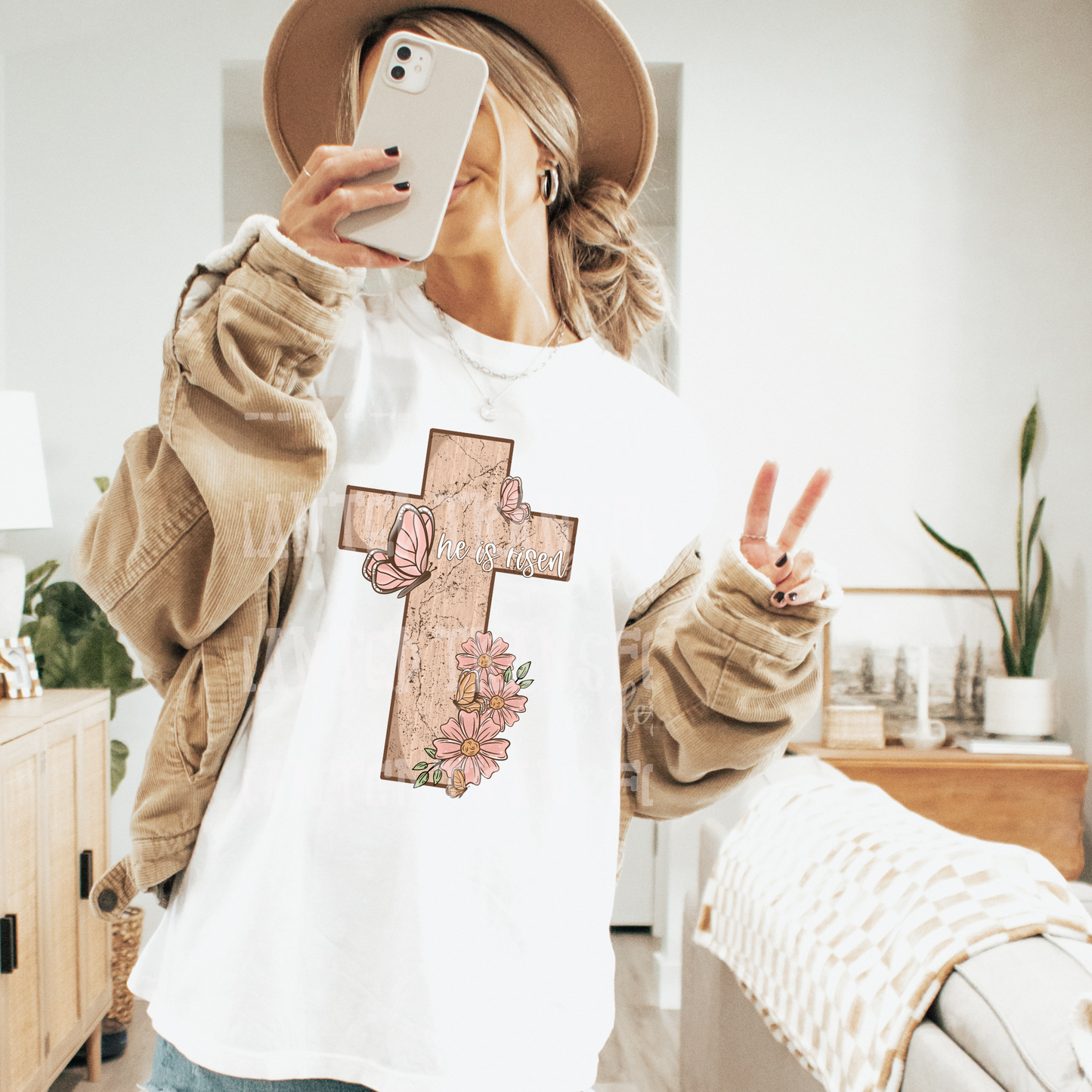 He is Risen Cross Exclusive Sublimation Transfer