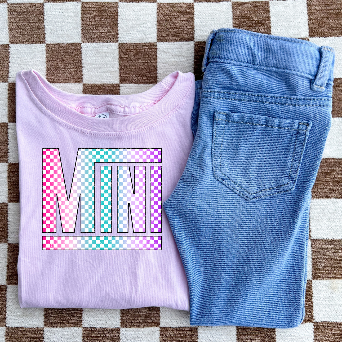 Rainbow Checkered Mini DTF Transfer