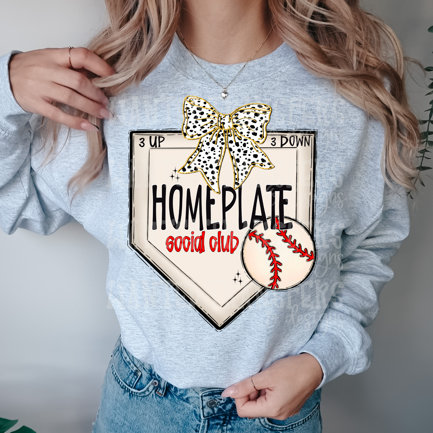Homeplate Spotted Bow Exclusive Sublimation Transfer