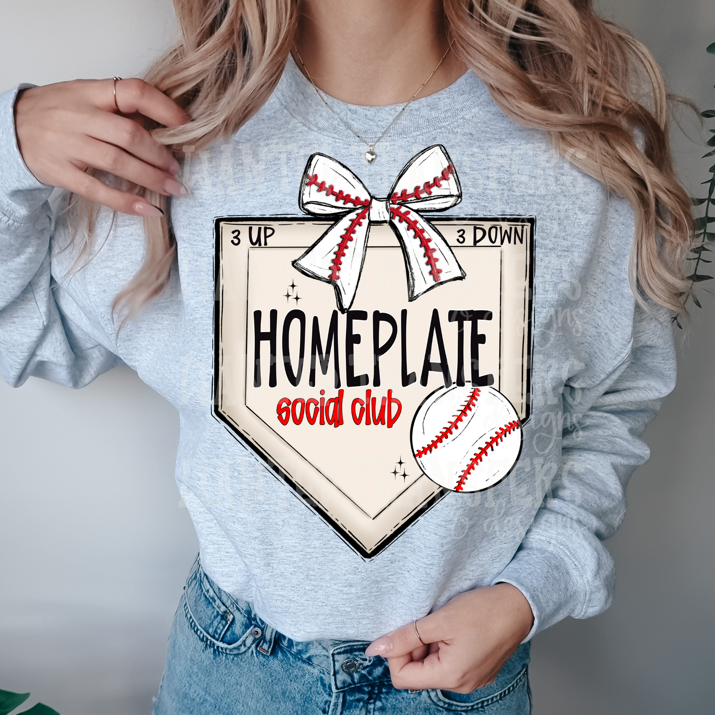 Homeplate Baseball Bow Exclusive Sublimation Transfer