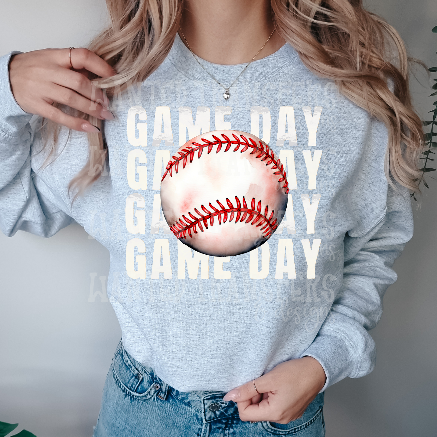 Baseball Gameday White Exclusive Sublimation Transfer
