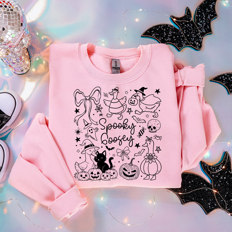 Spooky Goosey Halloween Single Color Screen Print Transfer