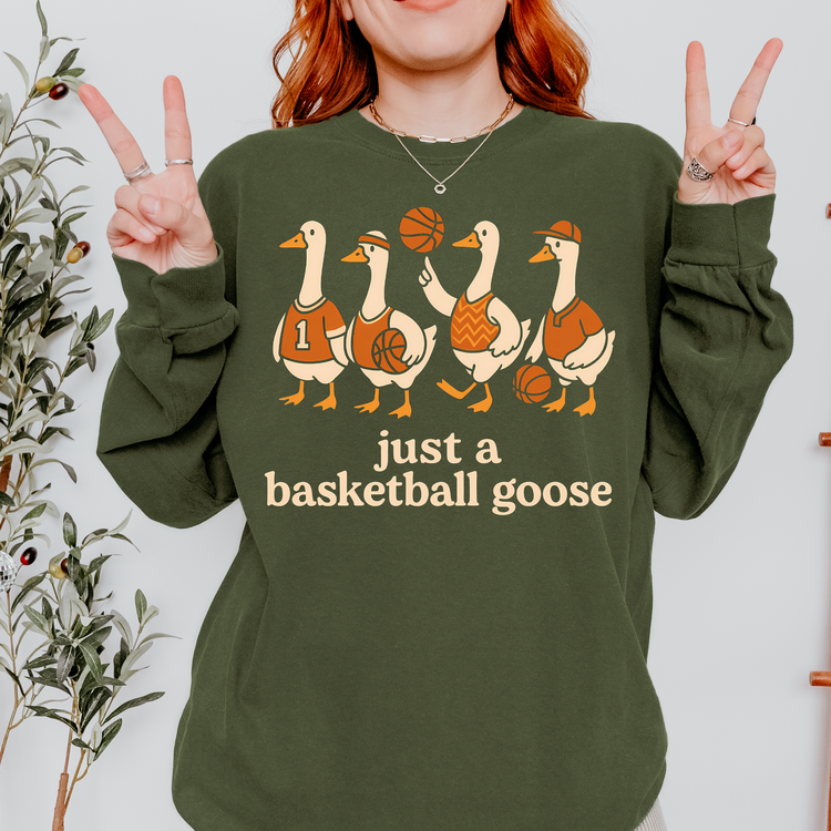 Just a Basketball Goose Clear Film Screen Print Transfer