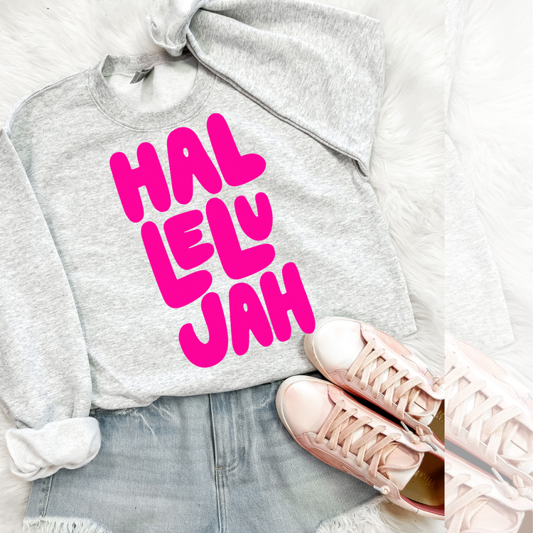 Hallelujah Hot Pink Faith DTF Transfer