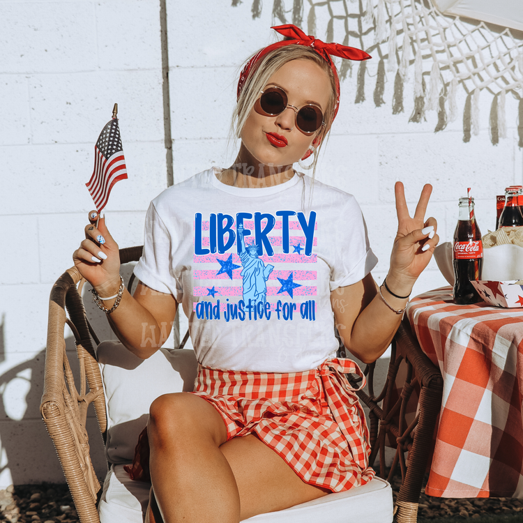 Liberty & Justice 4th of July DTF Transfer