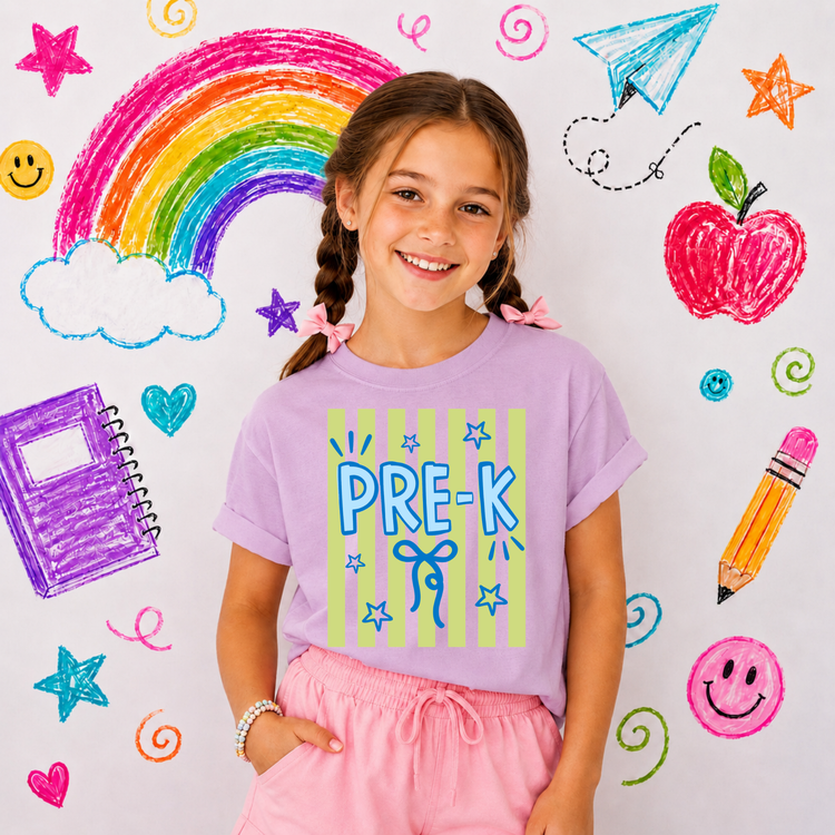 Pre-K Striped Back to School DTF Transfer