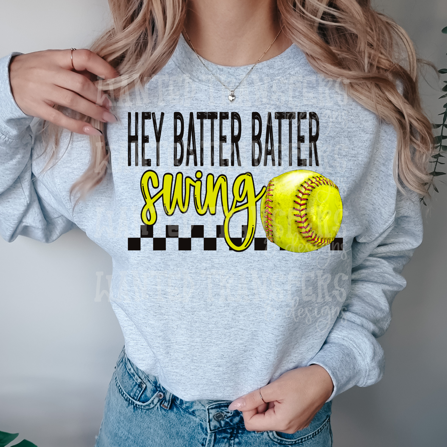 Softball Hey Batter Batter Exclusive Sublimation Transfer
