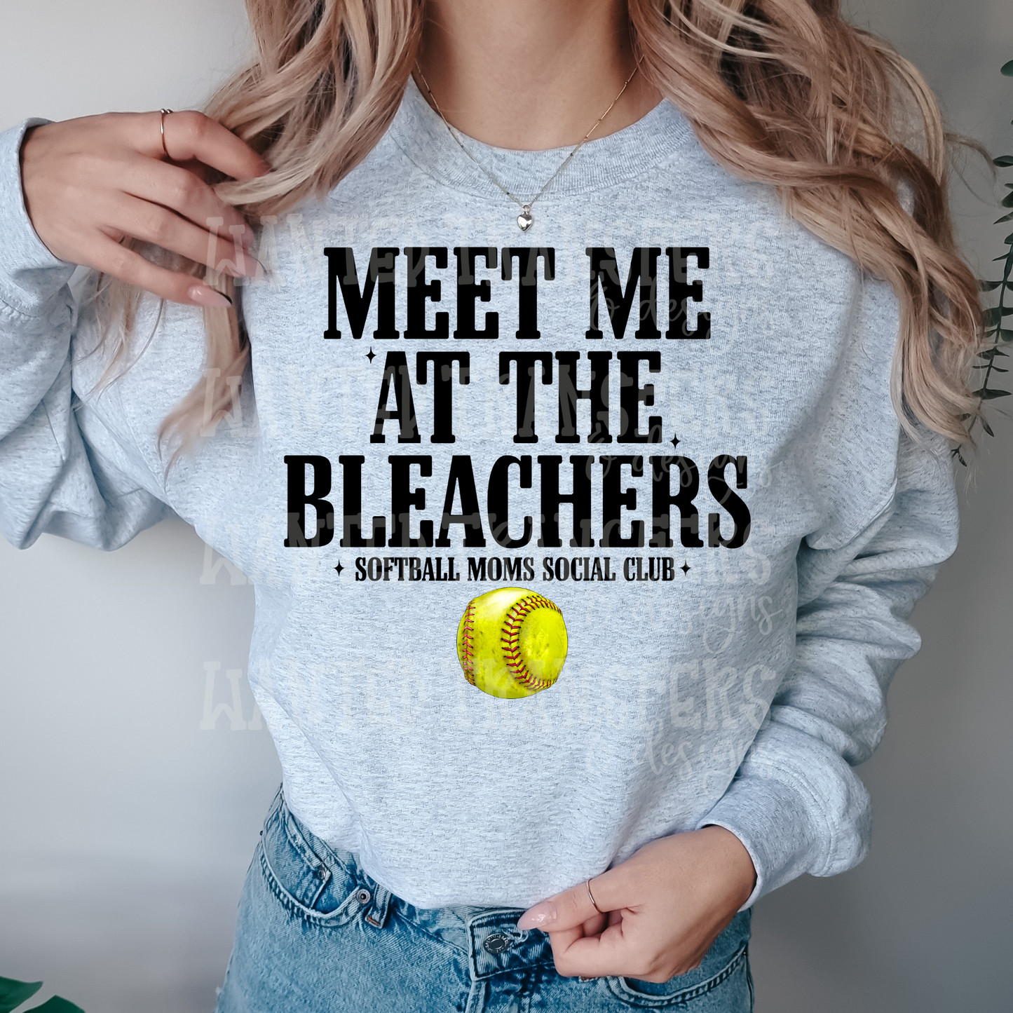 Softball Meet Me at the Bleachers Social Club Exclusive Sublimation Transfer