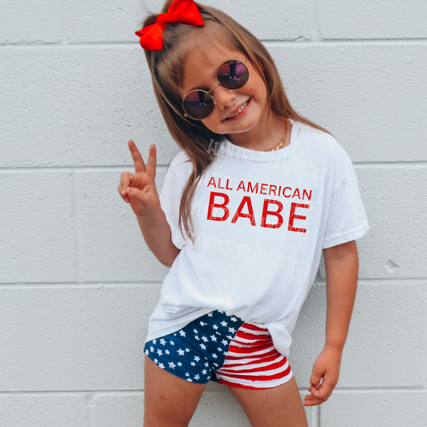 All American Babe (red) Exclusive Sublimation Transfer
