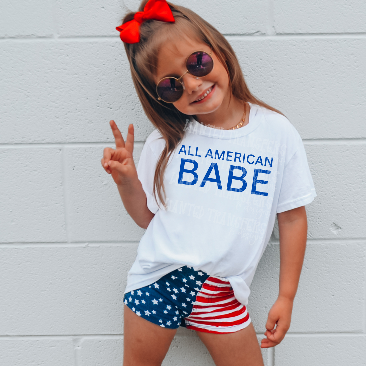 All American Babe (blue) Exclusive Sublimation Transfer