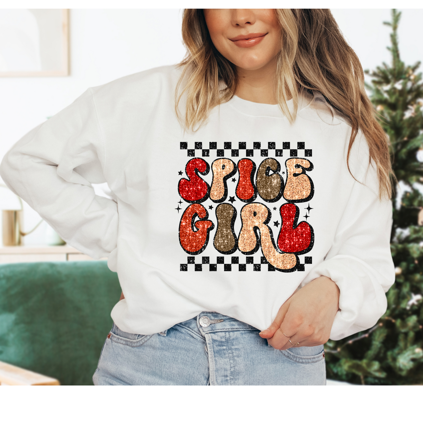 Spice Girl Faux Sequin DTF Transfer