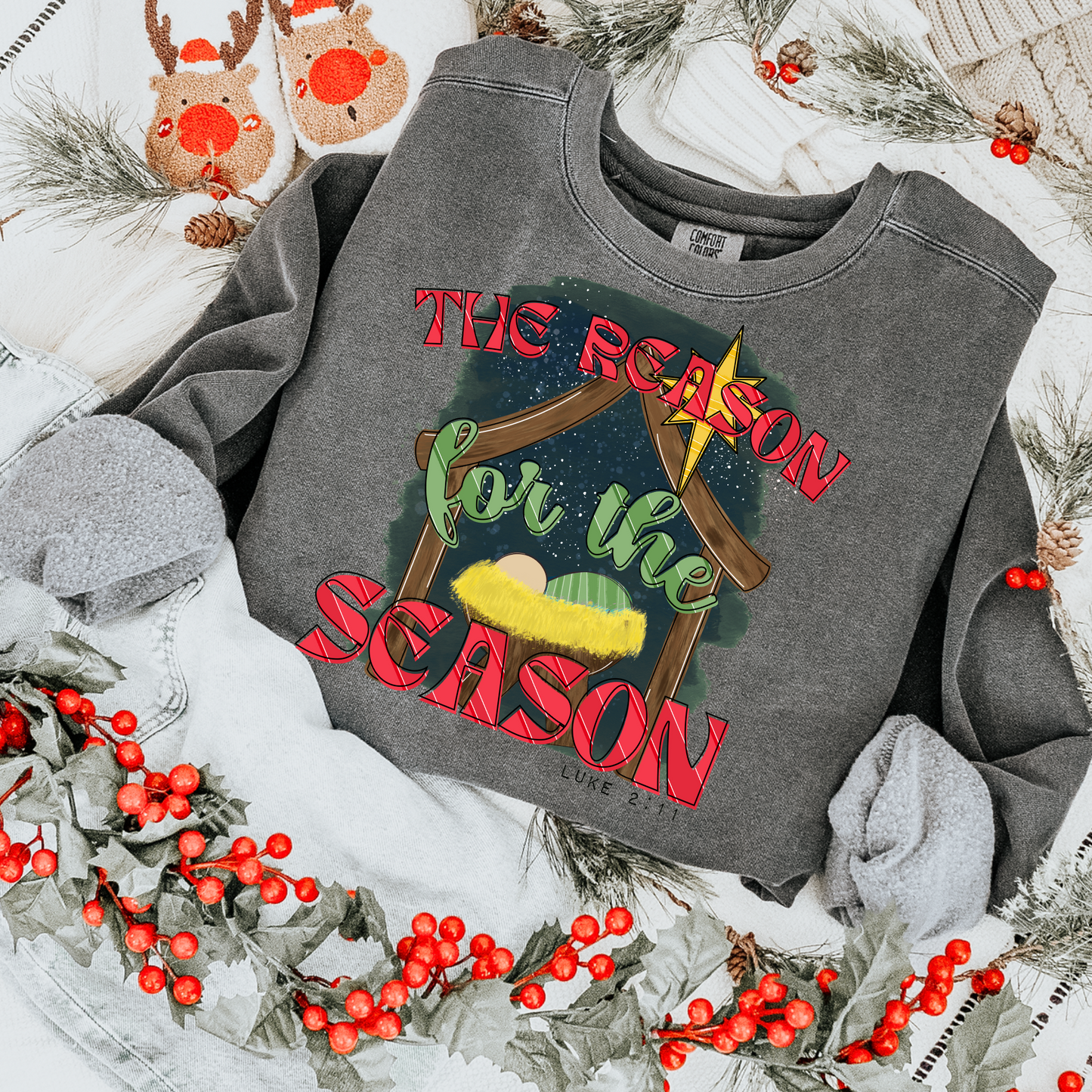 Reason for the Season Red Christmas DTF Transfer